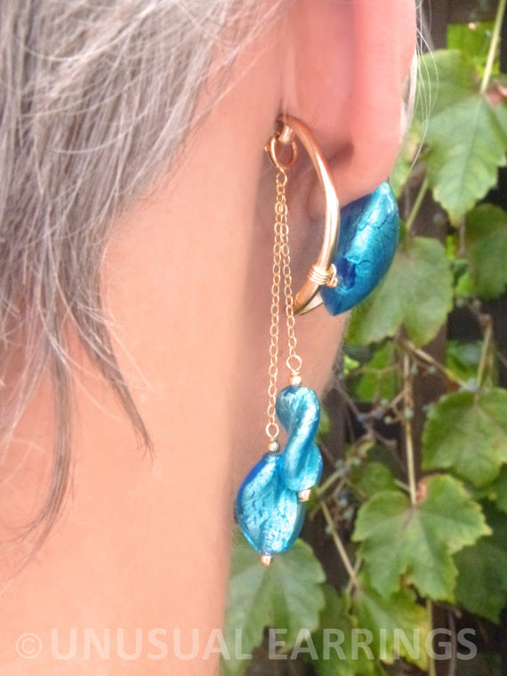 Venice - Turquoise Pillow with dangle